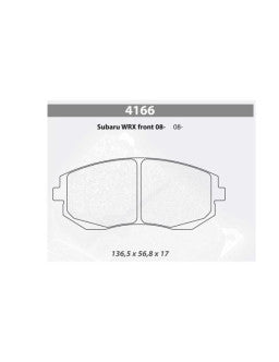 CL BRAKES Plaquettes de Frein CL Brakes RC6 avant Subaru WRX 2.5 08-10
