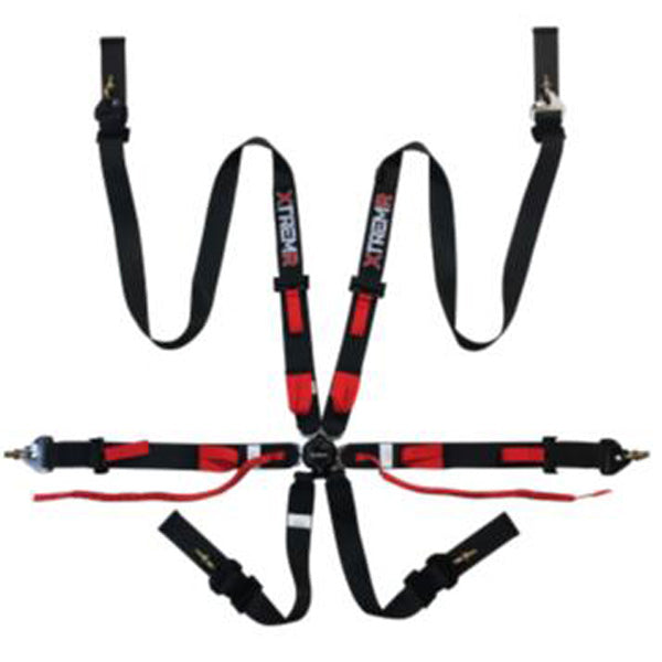 XTREMR Harnais 2/2 pouces noir, sanglette rouge